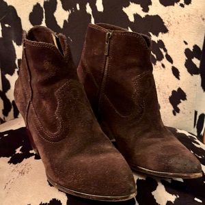 Frye suede booties